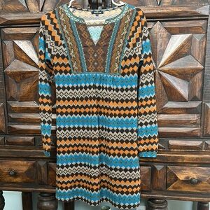 Desigual Colorful Knit Pattern Dress